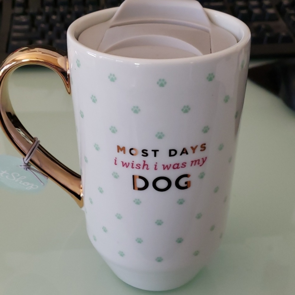 New Ceramic Covered Travel Coffee/Tea Mug